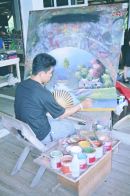 Thai Artist, Floating Market, Bangkok